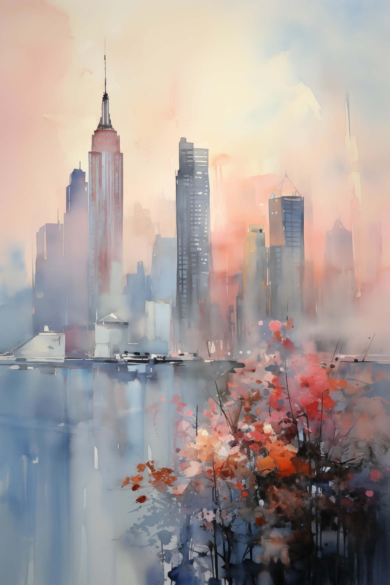 New York's Blushing Skyline