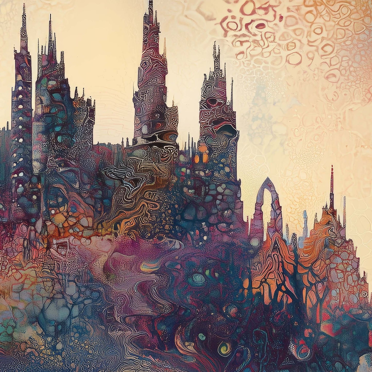 Gaudi Castle over Lake