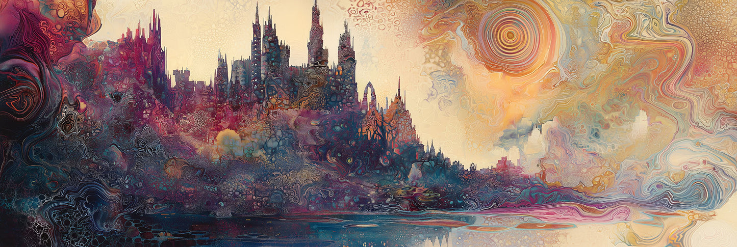 Gaudi Castle over Lake