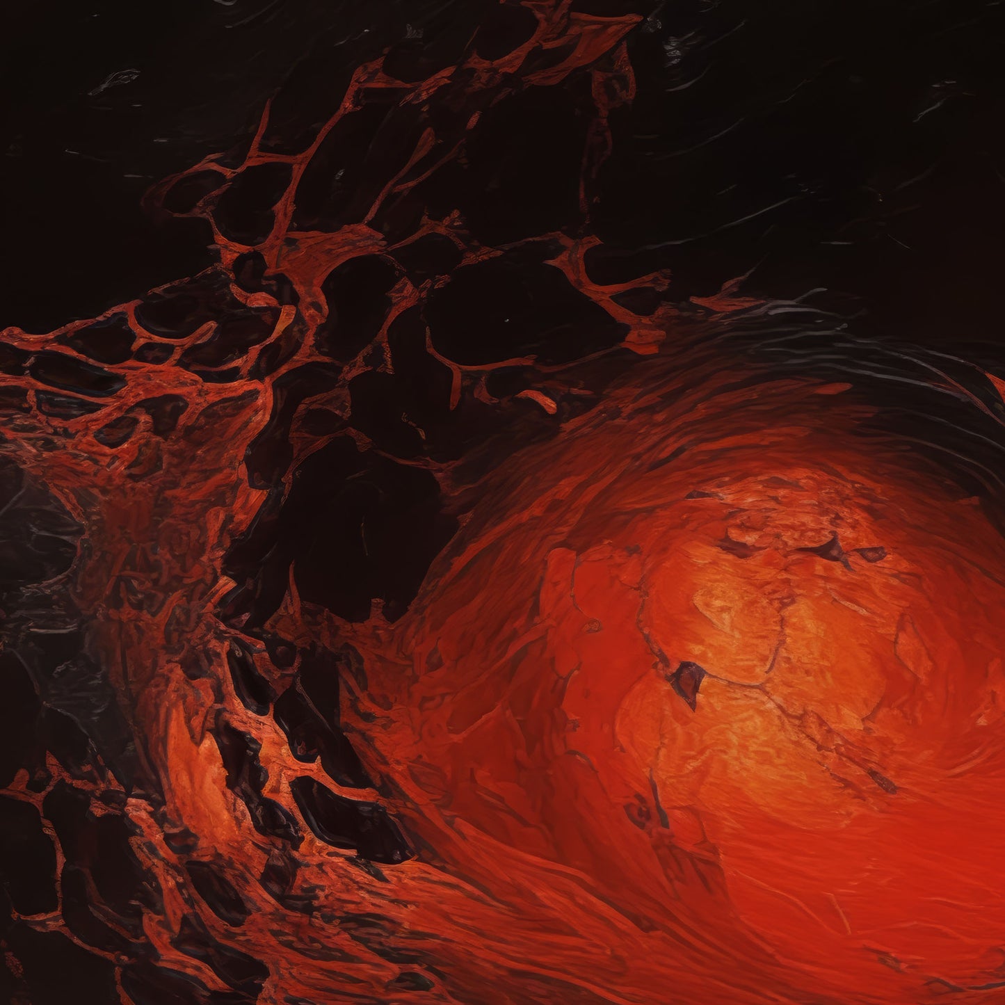 Fire on Black Abstract #1