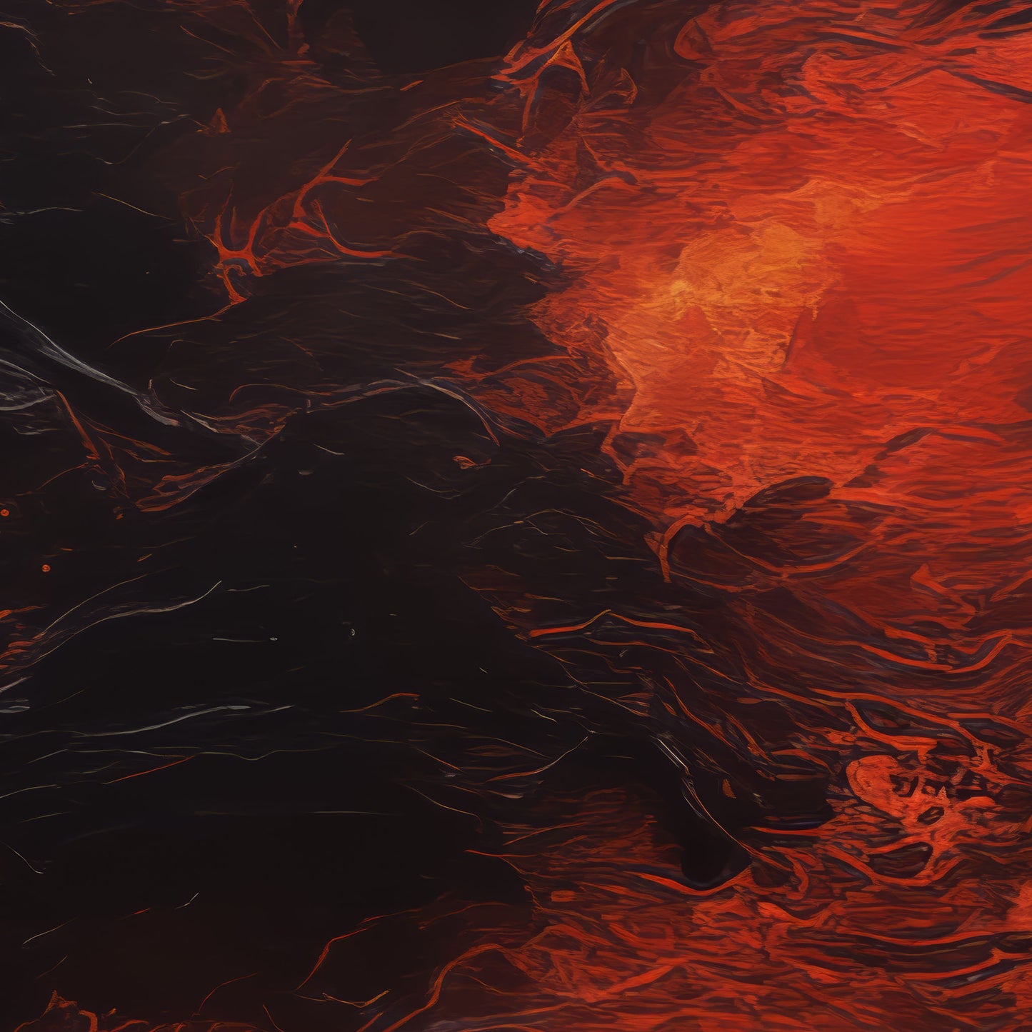 Fire on Black Abstract #3