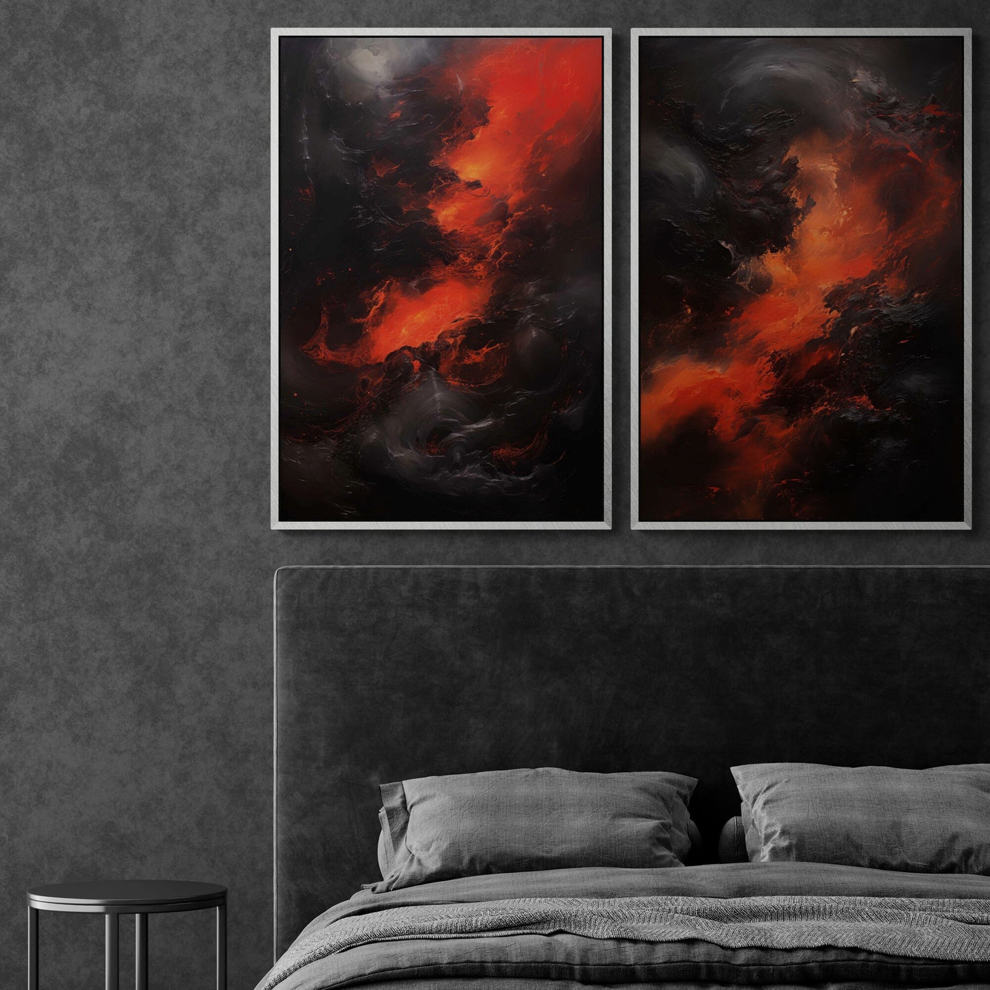 Fire on Black Abstract #4