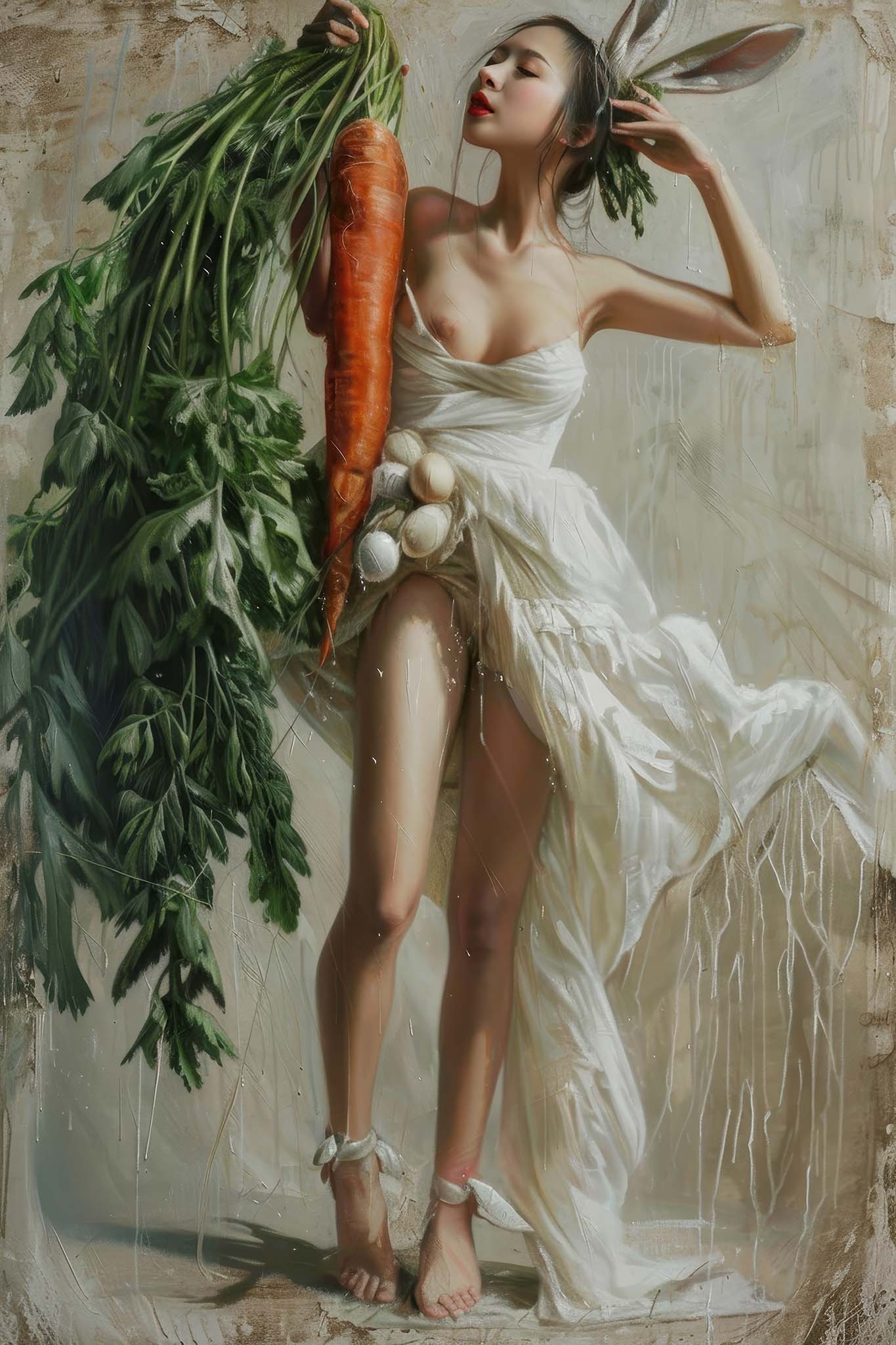 Wandkunst Bunny Baroque