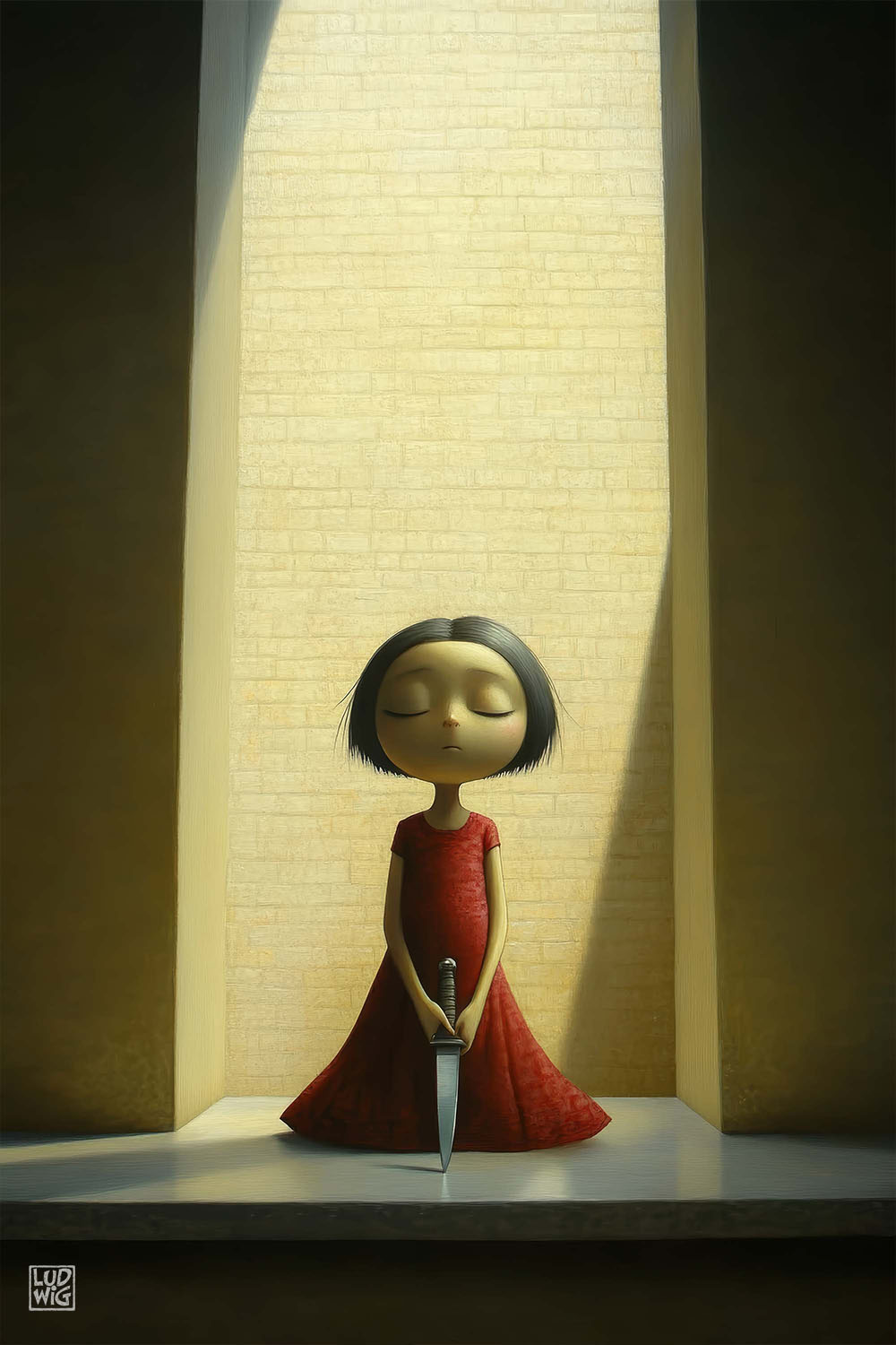 Girl with Knife by Ludwig